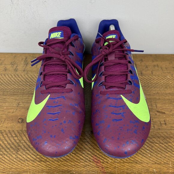 Nike Zoom Rival S Shoes Men 11.5 Purple Lime Track Sprint Spikes Racing Sprinter - Picture 4 of 14